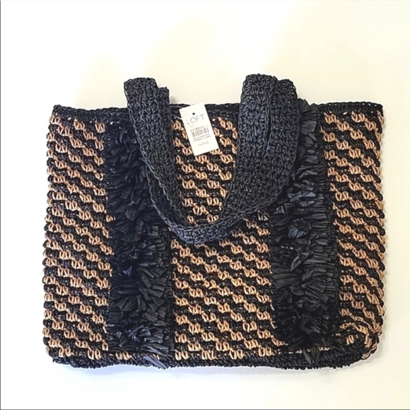 LOFT Bags Never Worn Loft Straw Fringe Bag Poshmark